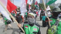 Decenas de miles de indonesios protestan contra los ataques israelíes en Gaza