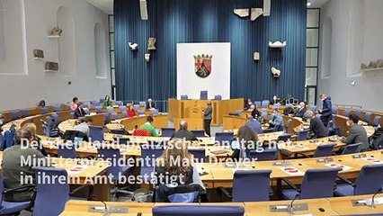 Mainzer Ministerpräsidentin Dreyer im Amt bestätigt