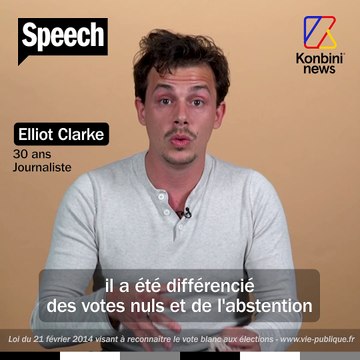 Je milite pour la reconnaissance effective du vote blanc | Le Speech d’Elliot Clarke
