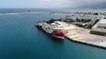'Oruç Reis', ikmal ve bakım için Antalya Limanı'nda