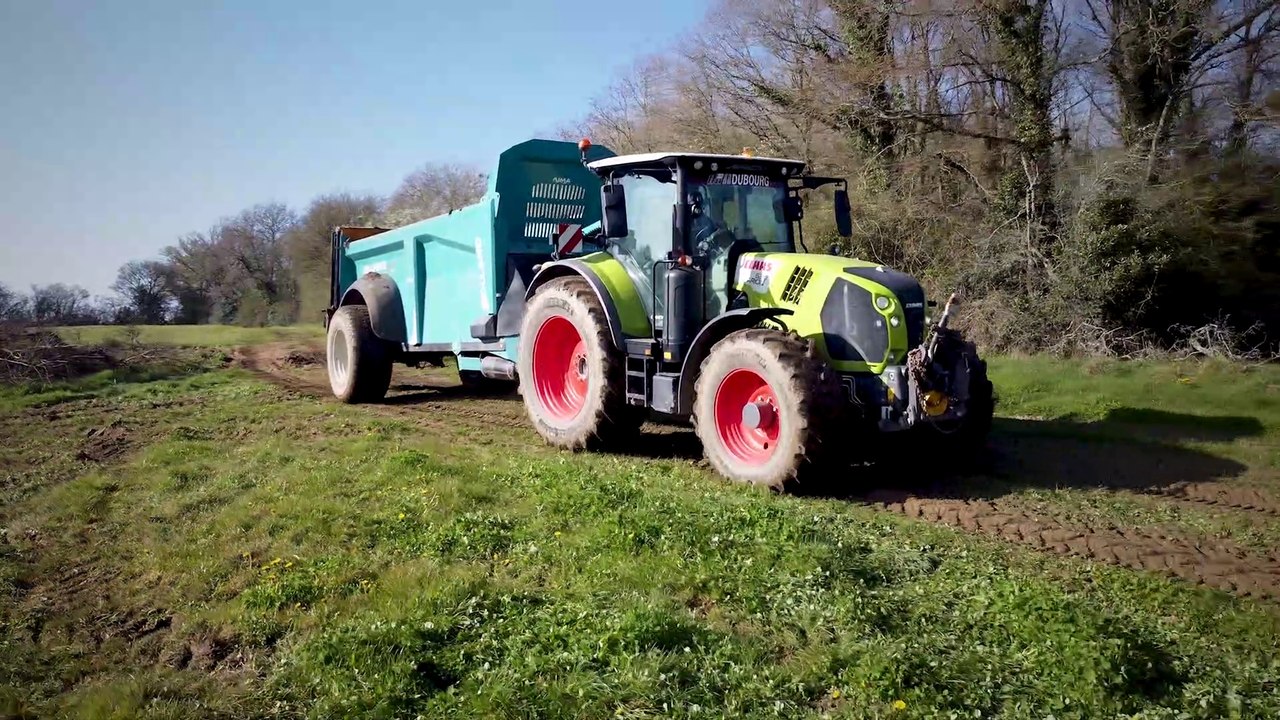 Epandage fumier 2021 - Claas Arion 630 + Rolland Rollforce | Valtra T214 + Gregoire-Besson