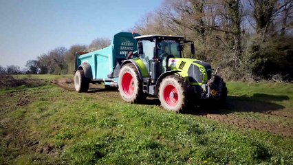 Epandage fumier 2021 - Claas Arion 630 + Rolland Rollforce | Valtra T214 + Gregoire-Besson