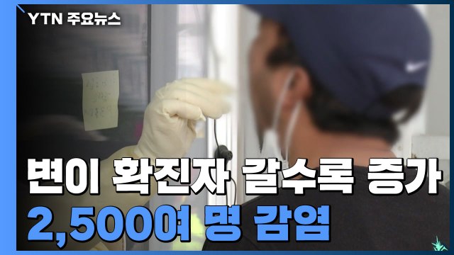 변이 확진자 갈수록 증가...2,500여 명 주요 변이 감염 / YTN