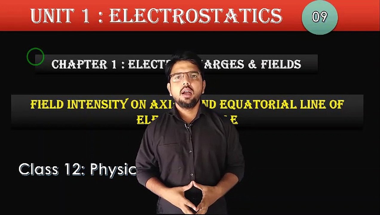 Class 12 || Electric Field intensity on axial and equatorial line of an  Electric Dipole || 09