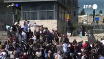 القوات الإسرائيلية تفرق متظاهرين فلسطينيين في القدس الشرقية