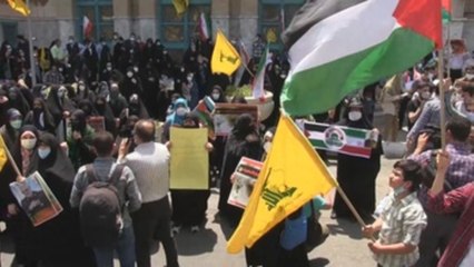 Manifestantes iraníes se concentran en apoyo a Palestina con gritos de "muerte a Israel"