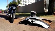 Nova colisão entre uma motocicleta e um carro é registrada na Rua Bartolomeu de Gusmão