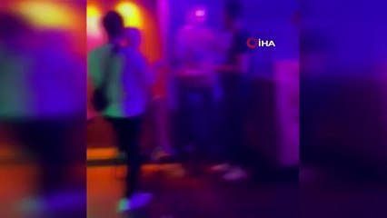 Beyoğlu'nda 2 iş yerine baskın kamerada