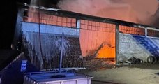 Nogara (VR) - Incendio distrugge deposito agricolo (18.05.21)
