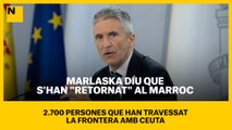 Marlaska diu que ja s'han retornat al Marroc 2.700 persones que han travessat la frontera amb Ceuta