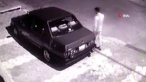 Park halindeki otomobilin üzerindeki bin liralık aksesuarı böyle çaldı