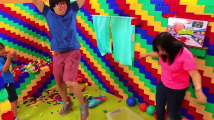 No Girls Allow Box Fort Lego Pretend Play Fun And The Floor Is Lava Challenge!!!