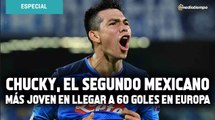 Chucky, el segundo mexicano más joven en llegar a 60 goles en Europa