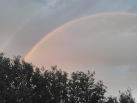 İstanbul'da yağmur sonrası gökkuşağı sürprizi