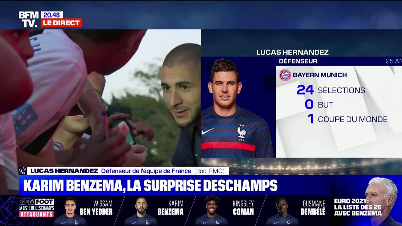 Lucas Hernandez à propos de Karim Benzema: "Il a été sélectionné, il le mérite"
