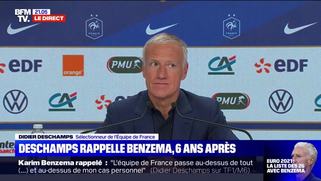 Didier Deschamps sur le retour de Karim Benzema: J'ai pris le temps de réfléchir