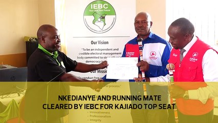Nkedianye and running mate cleared by IEBC to contest for Kajiado top seat
