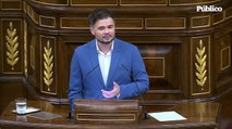 La advertencia de Rufián sobre el aumento del gasto en Defensa: 