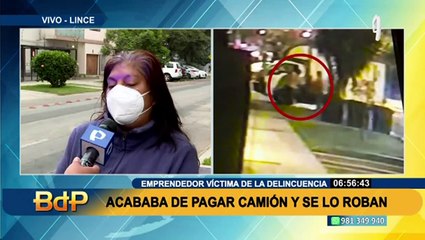 Lince: emprendedor sufre robo de su camión que recién había terminado de pagar