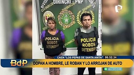 Capturan a 'los pepas de Santa Anita' que arrojaron de auto a hombre tras doparlo y robarle