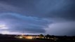 Lightning lights up Texas sky during loud thunderstorm