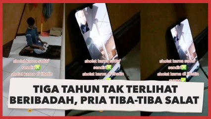 Tiga Tahun Tak Terlihat Beribadah, Pria Tiba-tiba Salat saat Video Call Ayang, Warganet: Setidaknya Ada Kemajuan