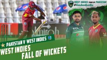 West Indies Fall Of Wickets | Pakistan vs West Indies | 1st ODI 2022 | PCB | MO2T