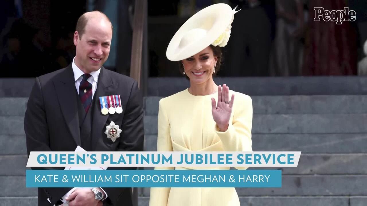 Kate Middleton and Prince William Sit Opposite Meghan Markle and Prince Harry for Jubilee Service