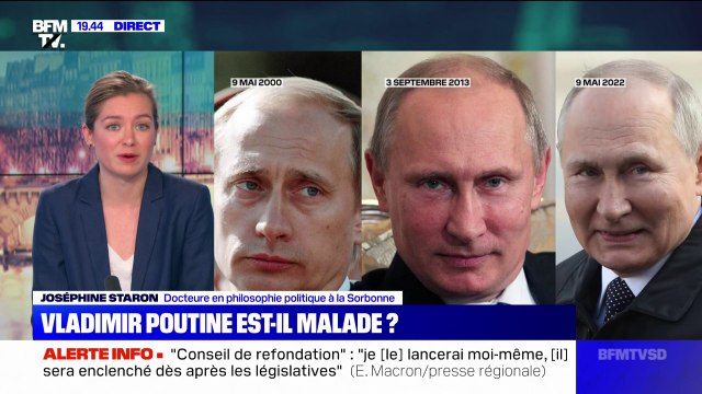 Joséphine Staron: On vit dans une forme d'espérance que Vladimir Poutine soit atteint d'une maladie