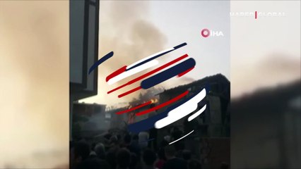 Bursa'da tarihi bir ev alev alev yandı