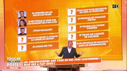 Quels jobs saisonniers ont déjà fait les chroniqueurs ?