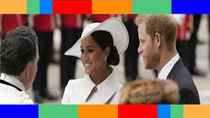 PHOTOS – Jubilé d'Elizabeth II Meghan et Harry hués, arrivée mouvementée à la messe