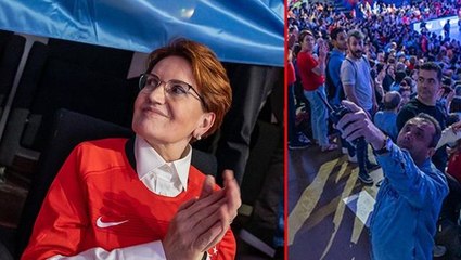 Türkiye ile Çin arasında oynanan milli maça, Meral Akşener'in protestosu damga vurdu
