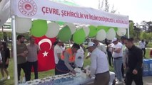 Tatvan'da gençler, çevre temizliğine dikkati çekmek için pedal çevirdi