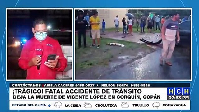 Accidente vial deja una persona muerta en Corquín, Copán