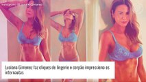 Luciana Gimenez faz fotos de lingerie e corpo com barriga tanquinho impressiona web: 'Linda e sexy'