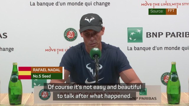 Nadal 'feels sorry' for Zverev after ankle injury