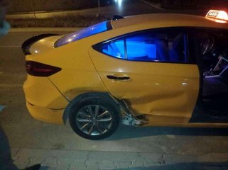 Sincan'da kaza yapan otomobil alev aldı: 1 yaralı