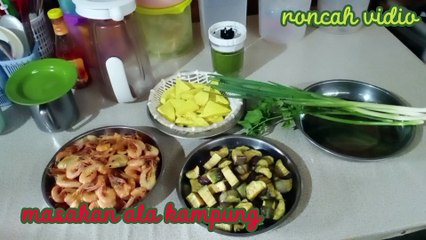 Sambal terong udang goreng masakan ala kampung