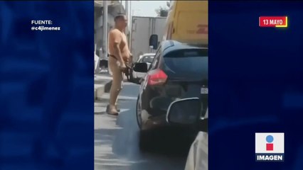 Detienen a hombre que amenazó con una pistola a un repartidor de DHL en CDMX