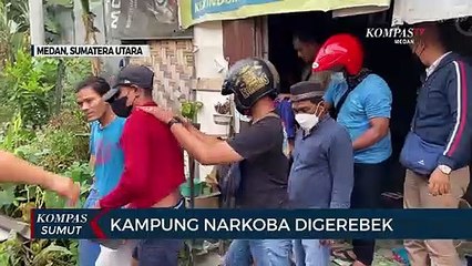 Polisi Gerebek Kampung Narkoba di Glugur Medan
