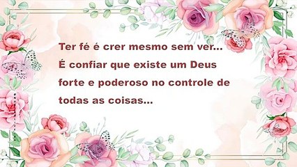 BOM DIA  - As coisas se tornam reais quando a gente tem fé !