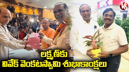 BJP Leader Vivek Venkataswamy Congratulates Dr.K Laxman On Rajya Sabha Seat _ V6 News (1)