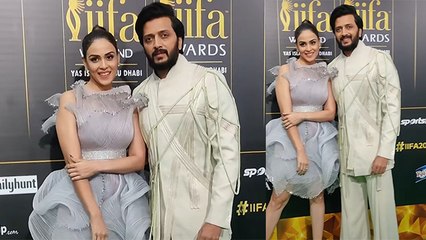 IIFA 2022 : Genelia D'Souza Riteish Deshmukh Green Carpet Look Troll,ये है वजह । #Entertainment