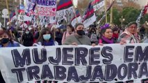Multitudinaria marcha en el corazón de Buenos Aires contra la violencia machista