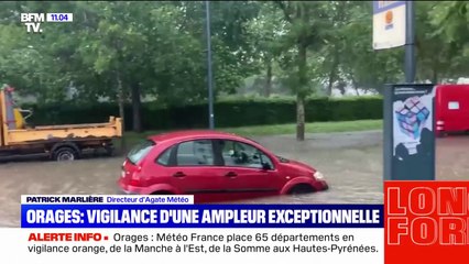 Orages: une vigilance d'une ampleur exceptionnelle avec de fortes chutes de grêle et des rafales de vent supérieures à 100km/h