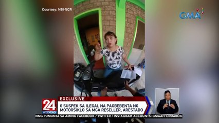 6 suspek sa ilegal na pagbebenta ng motorsiklo sa mga reseller, arestado | 24 Oras Weekend