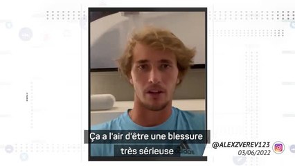 Roland-Garros - Zverev pas rassurant après sa blessure