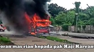 Percakapan mas rian dan pak haji haryanto bus HM 203 kebakaran