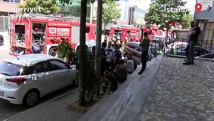 Ataşehir'de evde yangın! Gözyaşlarına boğuldu